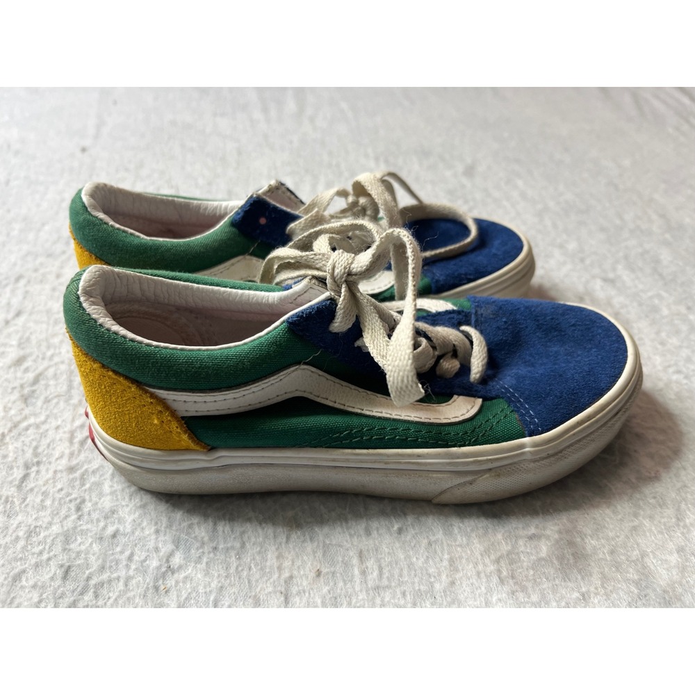 Vans Old Skool Kids Multicolored‎ Suede Low Top Lace Up Sneakers Size 12.5